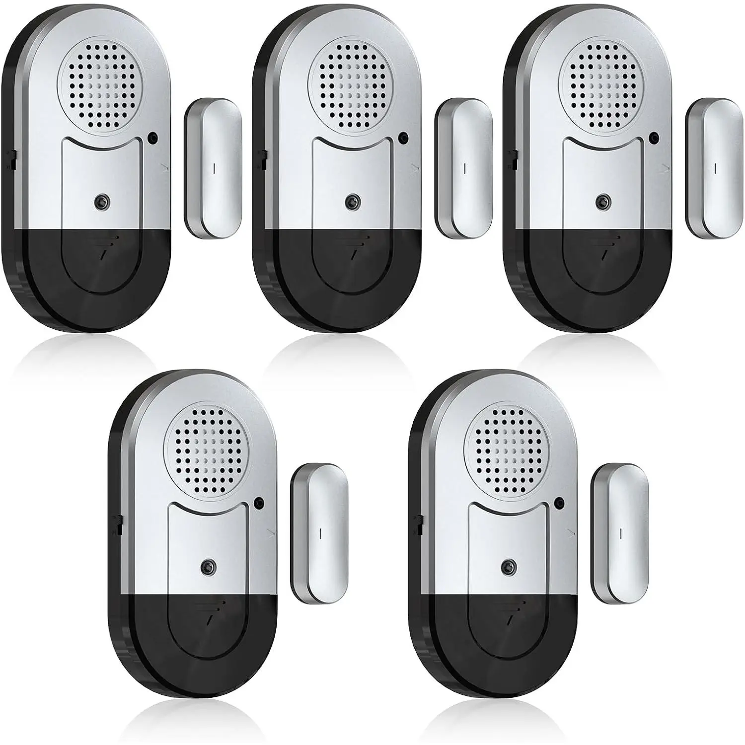 5-Pack Door Window Alarms with 125dB Security Alerts, Volume Control, Easy Installation & Long Life, Door Window Open Sensors for Safety & Dementia Care