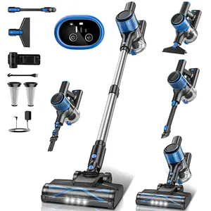Cordless Vacuum Cleaner, 3 Cleaning Modes, Anti-Tangle Design, 1.5L Dust Cup,Lightweight&portable Vacuum for Hard Floors, Carpets, Pet Hair, Cars