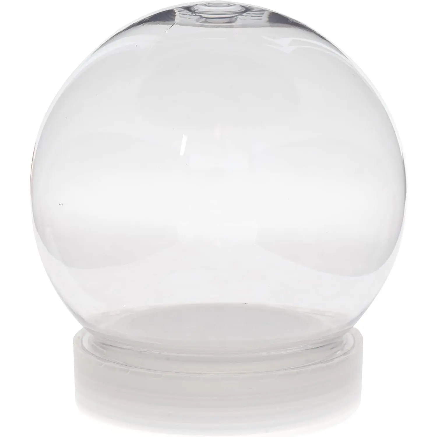 4 Inch (100mm) DIY Snow Globe Water Globe - Clear Plastic with Screw Off Cap |  for DIY Crafts and Customization