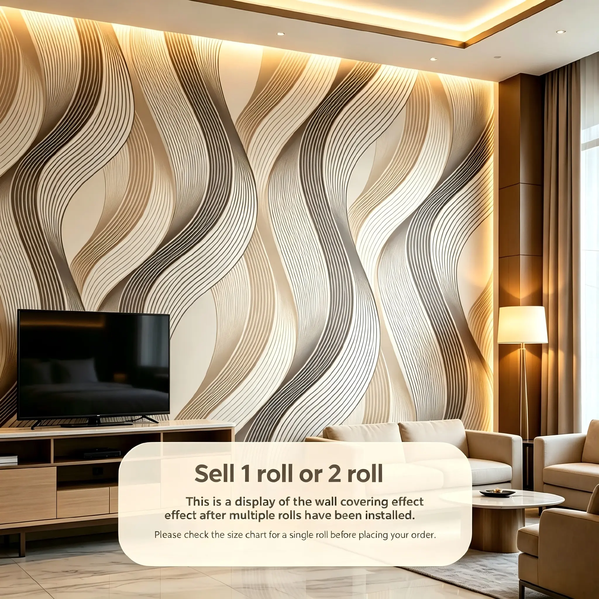 Luxury Gradient Gold Foil Wallpaper, Wall Cover, Modern Self-Adhesive Wall Decal, High-Aesthetic Living Room Background, Hotel Commercial Decor