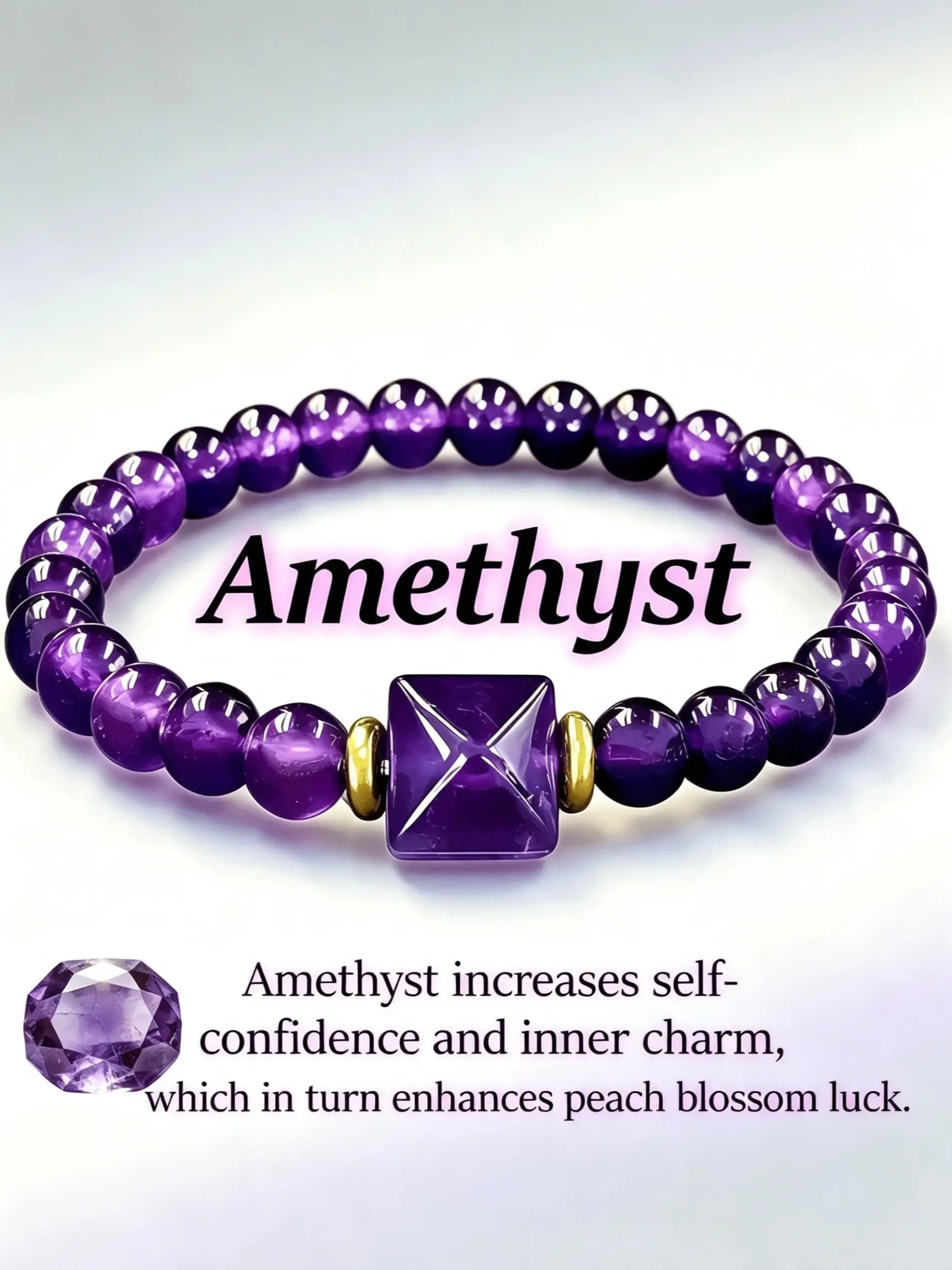 Bestselling Amethyst Crystal Bracelet, Boost Confidence and Attractiveness, Enhance Energy and Charm, Perfect Gift for Her