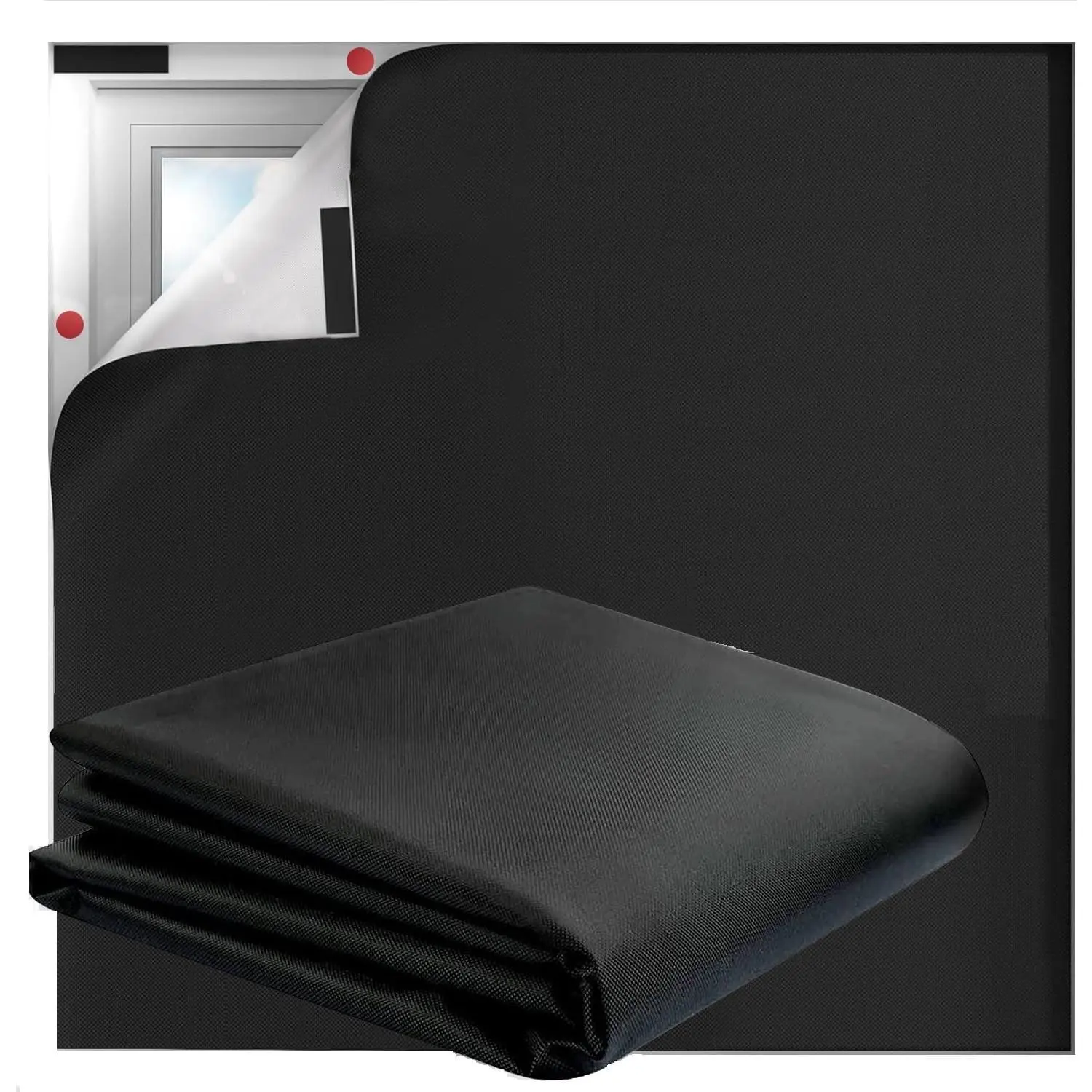 Portable No Drill Window Shade Blinds for Bedroom RV Nursery Media Room 118x57 inch