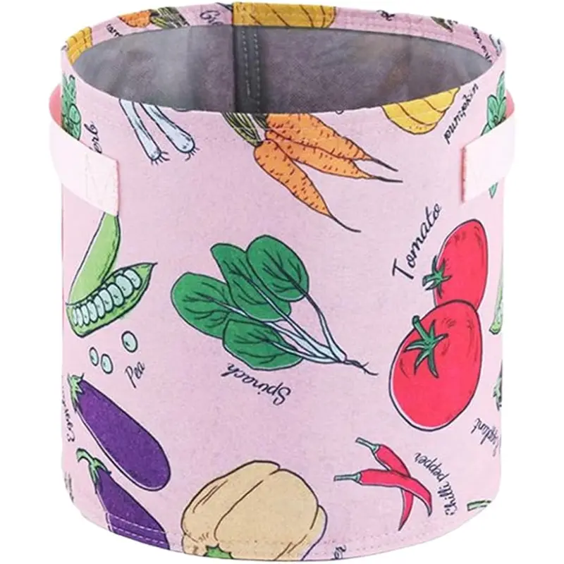 Pink 3-Gal Reusable Fabric Plant Grow Bag for Indoor, Outdoor Gardening (Home Supplies Storage Solution)