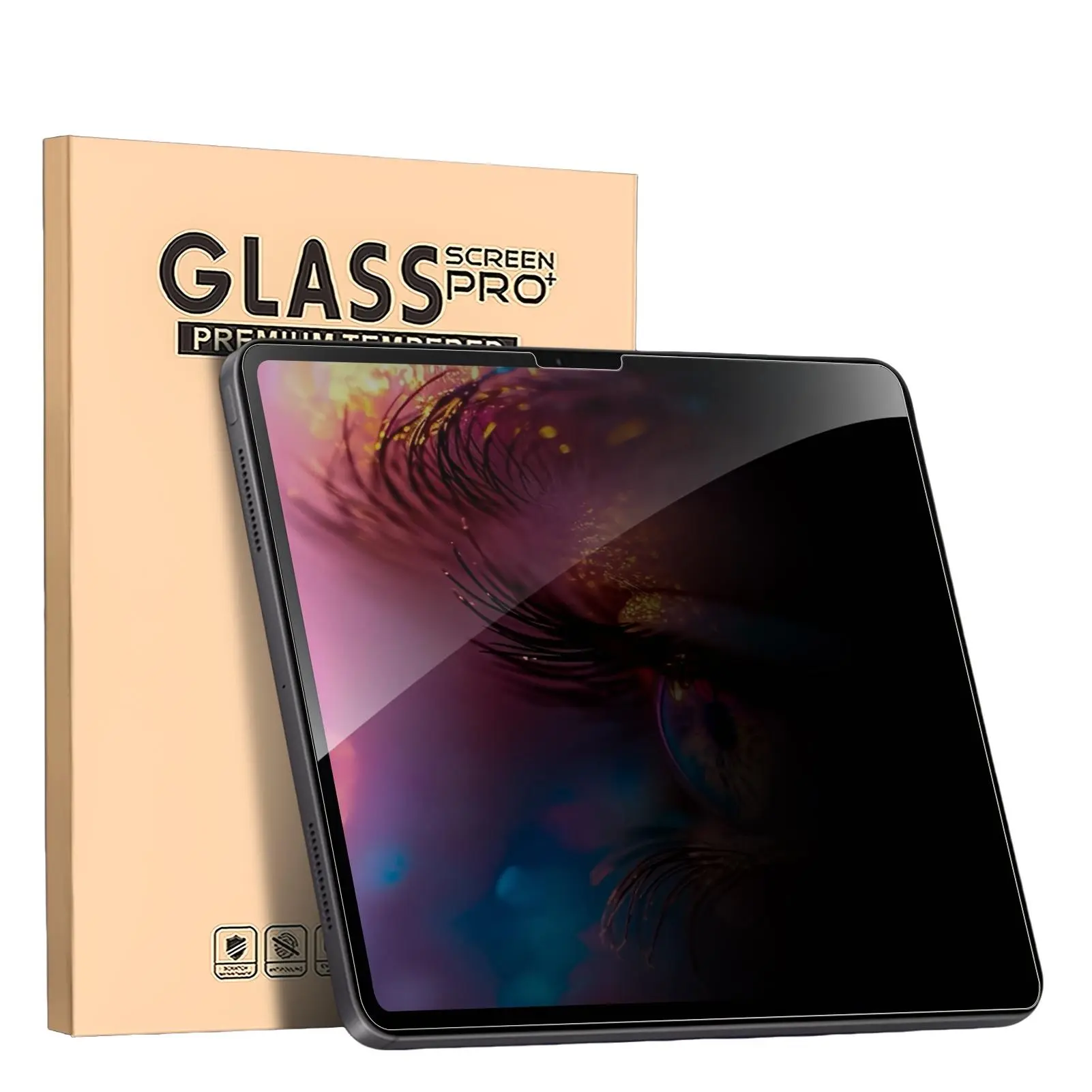 iPad 11th Gen Privacy Screen Protector (a16), Anti-Spy Tempered Glass, Touchscreen Responsive, Bubble-Free, Compatible with Cases, Tablet Protector, 1 Unit