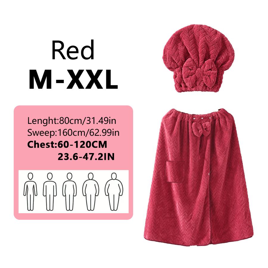 Plus Size Bath Skirt & Shower Cap Matching Set, 2 Counts/set Adjustable Fit Bath Skirt & Shower Cap, Thickened Cute Bath Skirt, Ideal for Home Use, Travel, Sauna, and Spa, Womenswear