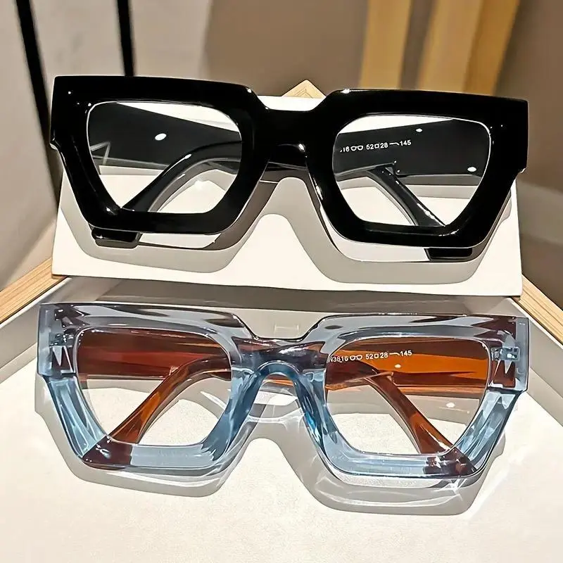 Women's 3-Pcs Y2K Oversized All Over Leopard Print Blue Light Block Glasses - Plastic Frame, Non-Prescription Lens, Unisex Casual Sports Eyewear, Sunglasses for Women, Glasses Blue Light, Eye Fashion Daily Accessory