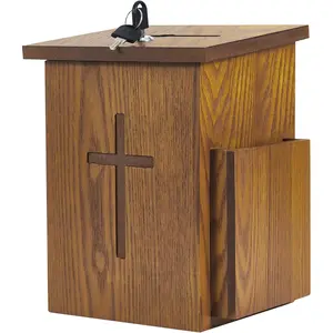 Prayer Request Box - Offering Boxes for Church, Cross Offering Box Collection Donation Charity Fundraising Box