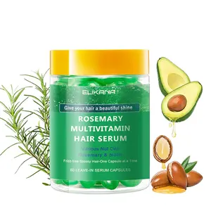 Rosemaryvitamin hair care essence capsule, rich in Moroccan nut oil and multi vitamin nourishing ingredients, Smooth out frizz and split ends, make the hair soft and shiny, suitable for all hair qualities.