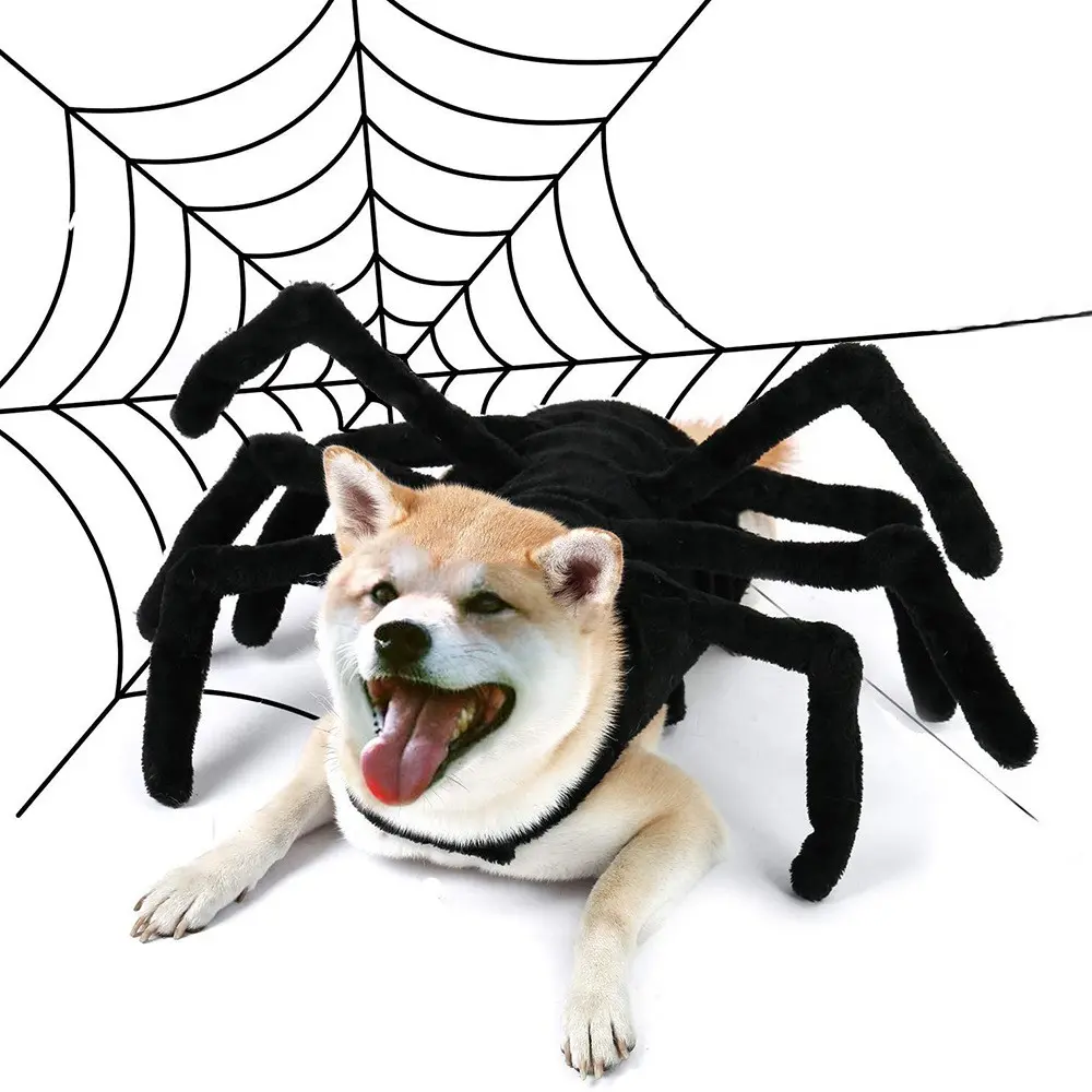 Pet Halloween Spider Costume Vest, Creative Dress-Up for Cats Dogs Small Breeds, Puppy Costume, Fun Spider Shape Festival Party