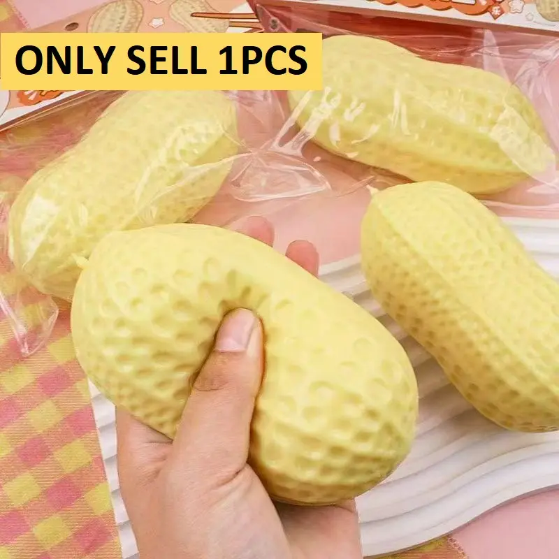 Large Peanut Squishy Stress Relief Toy, Stress Relieving Tool, Slow Rebound Soft Gel, Big Mud Feel, Tpr Material, Perfect for Relaxation and Anger Release