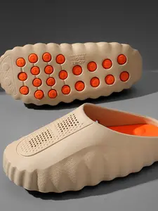 Dopamine New Massage Eva Holes Shoes, Outdoor Leisure Sports Slippers, Couples' Style, Asymmetrical Design, All Seasons