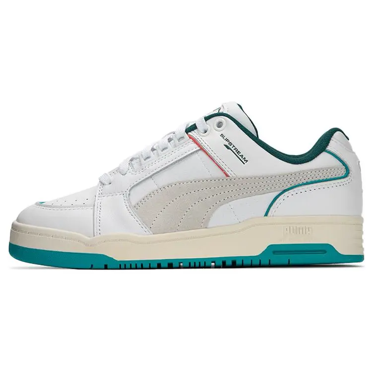 PUMA Slipstream Retro Casual Low-Top Sneakers for Men and Women – Durable, White Gray Blue Verifiable, with credentials and supporting global authentication