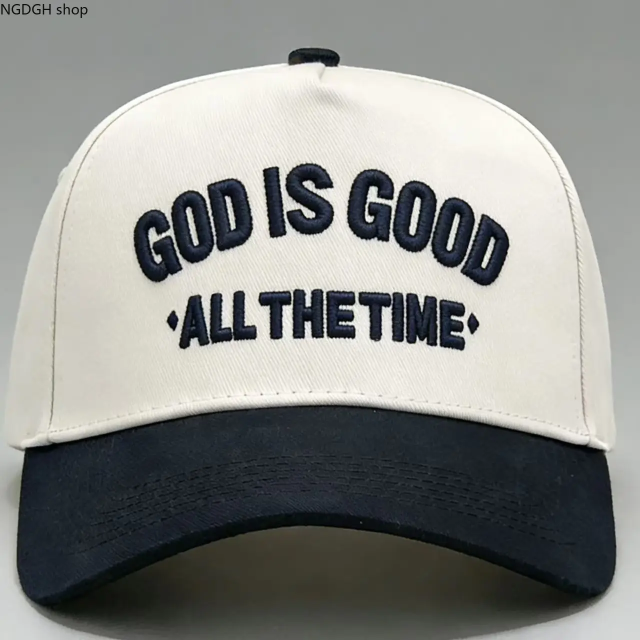 Christian Faith Embroidered Baseball Cap with "God is Good All the Time" Quote, an Adjustable Religious Hat for Men & Women for Church, Embroidery Hat, Religious Quote, One Size