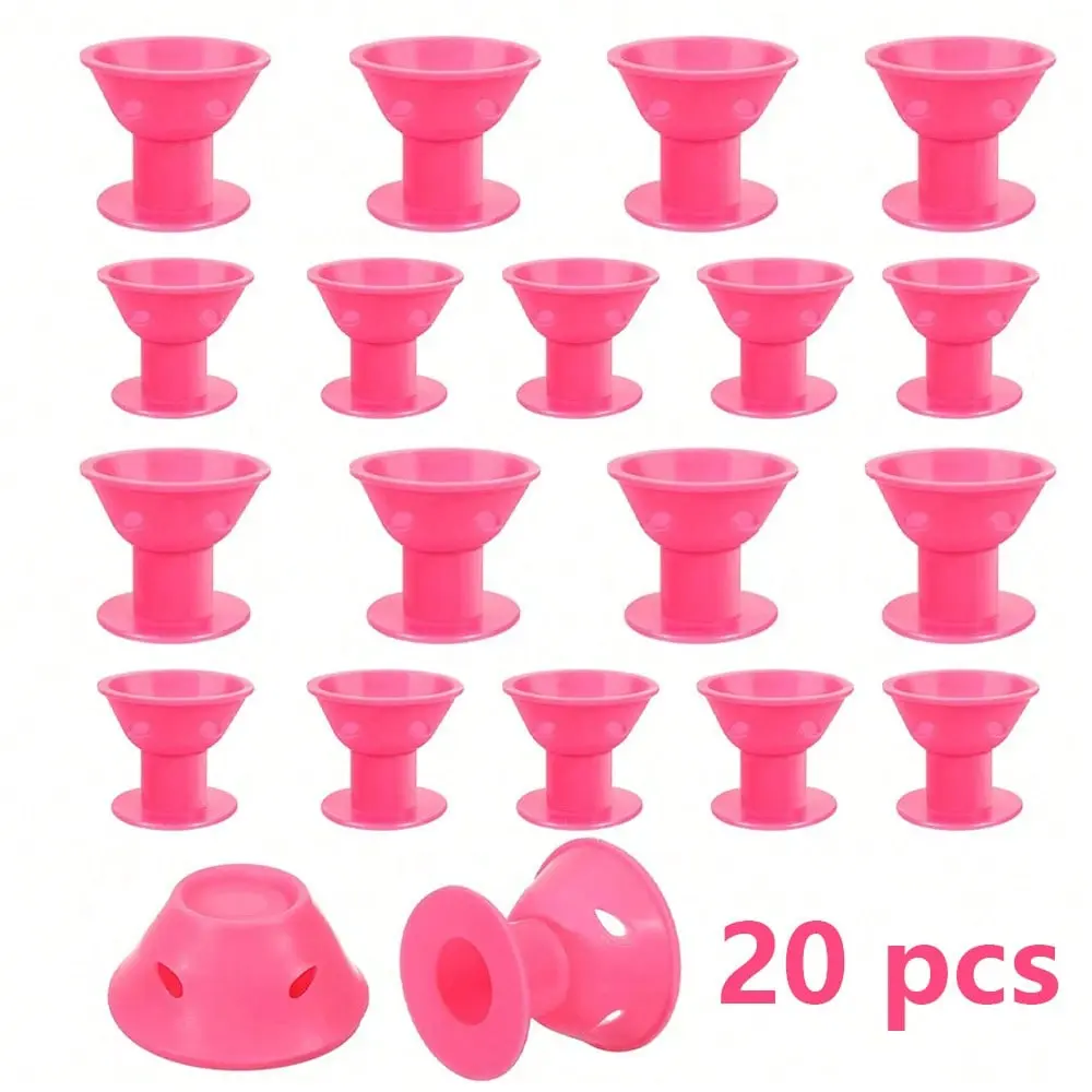 Silicone Sleep Hair Curlers, Bell & Mushroom Hair Rollers, 20 Heatless Styling Tools