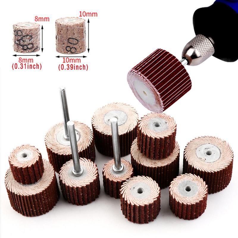 Sandpaper Sanding Flap, Flap Sanding Wheels with Mandrel, Grinding Head Sandpaper Impeller for Industrial Use Tool