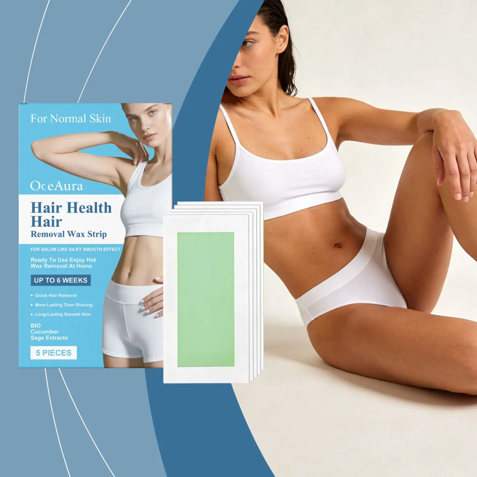 Plant-Based Hair Removal Wax Paper, Gentle Cleansing Smooth Skin, Full Body Hair Removal, Easy Hair Removal, Portable Daily Care, Home Hair Removal, Refreshing Softening Body Hair
