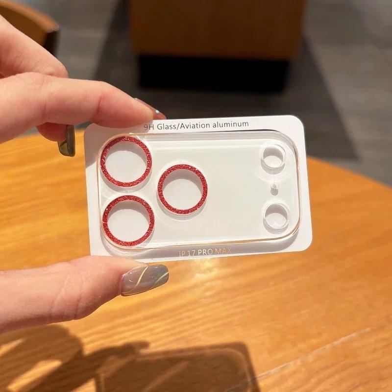 Applicable to Apple 17 glitter integrated lens film 17pro mobile phone lens anti-drop 16pro protective film 15 mobile phone film