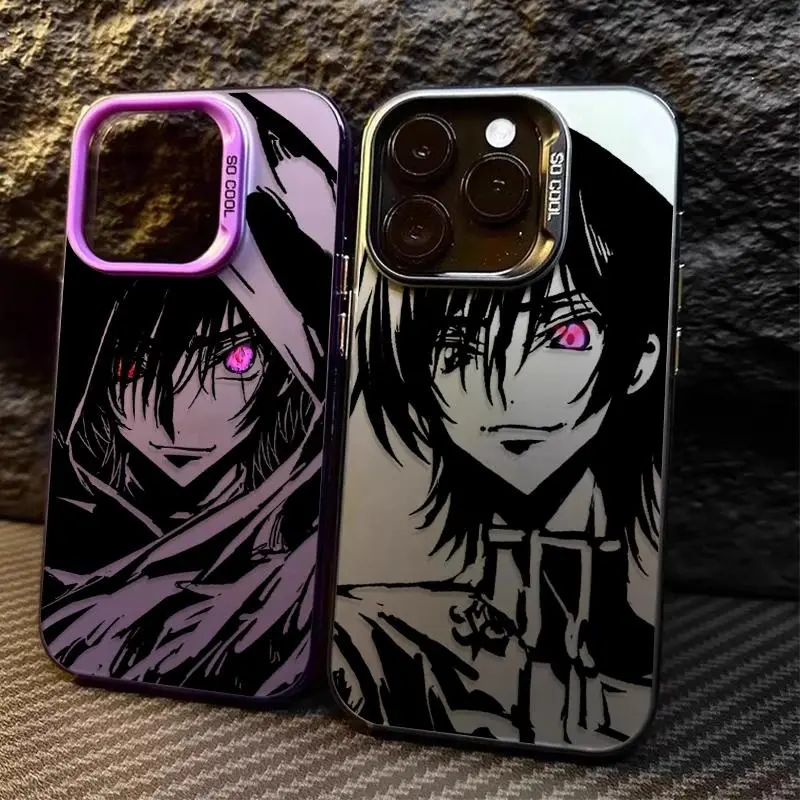 Anime CODE GEASS Lelouch Rebellion TPU Shockproof Phone Case, Mobile Phone Accessories for iPhone 17, 16, 15, 14, 13, 12, 11 Pro Max Plus with Protection
