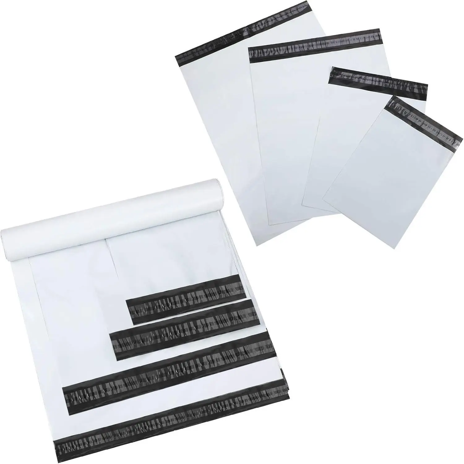 120 Pcs Poly Mailer Envelope 4 Sizes Shipping Bags Self Adhesive Clasp Envelope Self Adhesive Tear Proof Mailing Covers(8 x 12 In, 10 x 14 In, 13 x 18 In, 15 x 20 in,White)