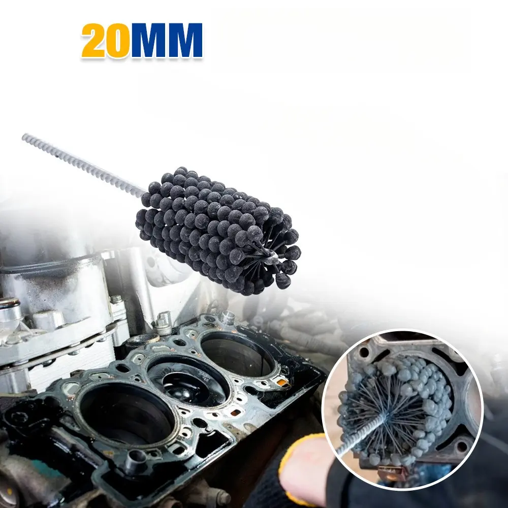 20mm Flexible Cylinder Honing Brush, Ball Head Polishing Brush, Cylinder Body Deburring Tool, Valve Inner Hole Grinding Tool, Ball Head Feature, Flexible Design, Versatile Tool