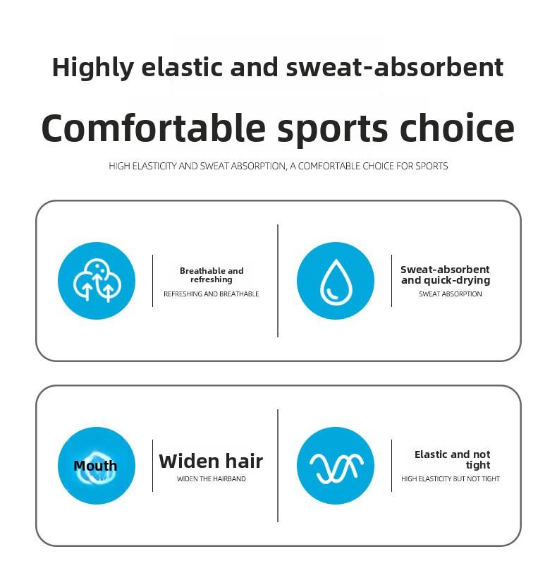 Sports Hair Belt Sweat Guide Belt Lycra Breathable Running Cycling Yoga Dance Fitness Antiperspirant Belt basketball accessories