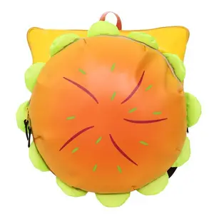 Kawaii Cartoon Hamburger Backpack for Women, Stylish and Playful Food-Themed Design with Large Capacity, Kawaii Backpack