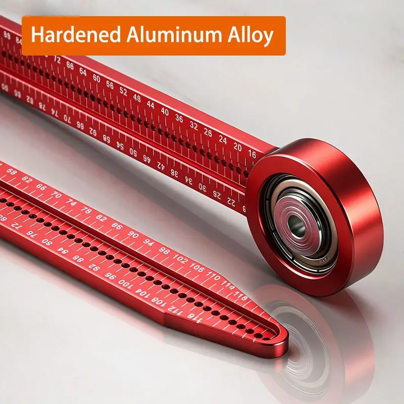 Universal Mini Portable Precision Drawing Compass for Woodworking, Aluminum Alloy Concentric Shaft, Versatile Essential Tool for Painting, Engineering, Decoration, Measuring