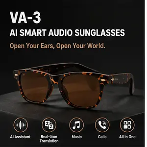 VA-3 AI Interpretation Smart Glasses - Wearable Gadget with 160 Languages, Chat GPT, Bluetooth, USB, Android Compatibility, Microphone, Speaker, HD Calls, HIFI Music, Hands-Free Use, Color Changing Lenses, Ideal for Riding, Travel, Gifts for Adults