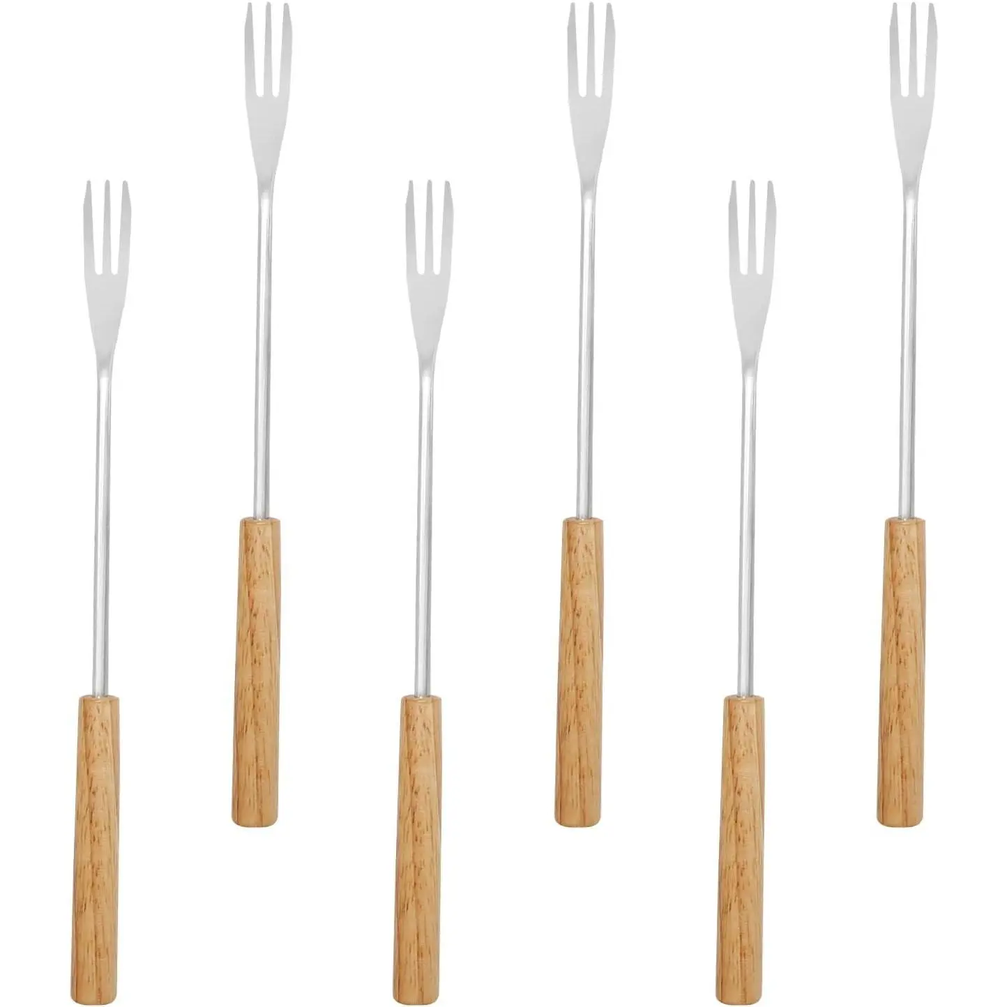 Pack of 6 Fondue Forks Chocolate Cheese Dipping Set Candy Dipping Forks, DIY Baking Supplies Stainless Steel Cake Dipping Fork