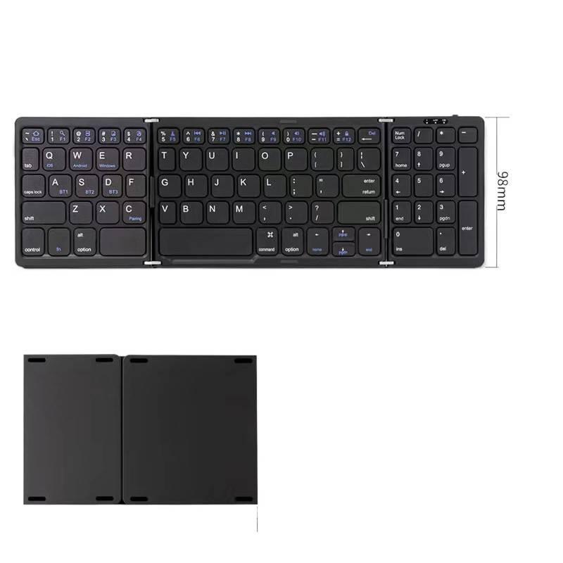 Bluetooth folding keyboard with numeric keypad, mini portable silent keyboard, universal keyboard for mobile phones and tablets Bluetooth folding keyboard with numeric keypad, mini portable silent keyboard, universal keyboard for mobile phones and tablets