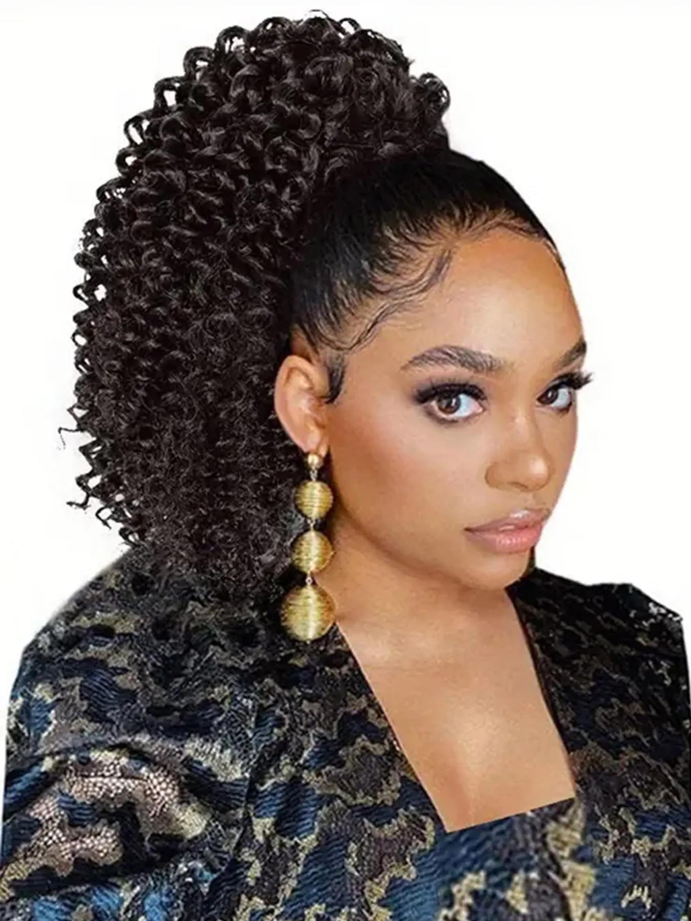 10 Inch Curly Drawstring Ponytail Extension, Synthetic Hair Extensions for Women, Gorgeous Fluffy Ponytail Hair Extensions for Daily Use, Synthetic Curly Wigs, Synthetic Hairpiece, Synthetic Hair Texture