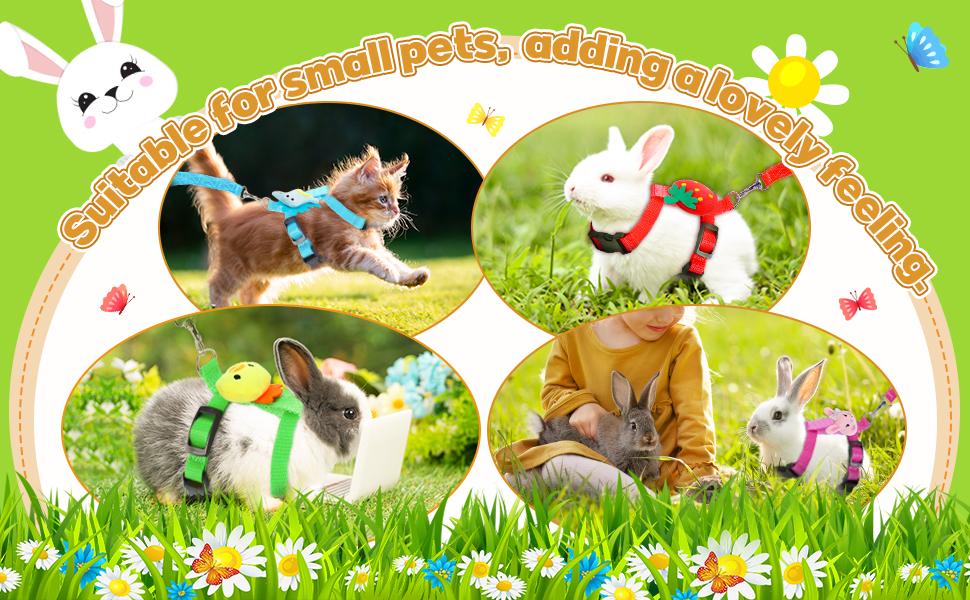 1Pack  Vest Traction Rope Small Pet Harness Adjustable  Harness and Belt, Small Pet Vest Harness Belt Trail Decorative Traction Rope Toys Suitable for Walking DIY Metal Cat Playpen with Skylight Multi-Level Wooden Hutch Run rabbit
