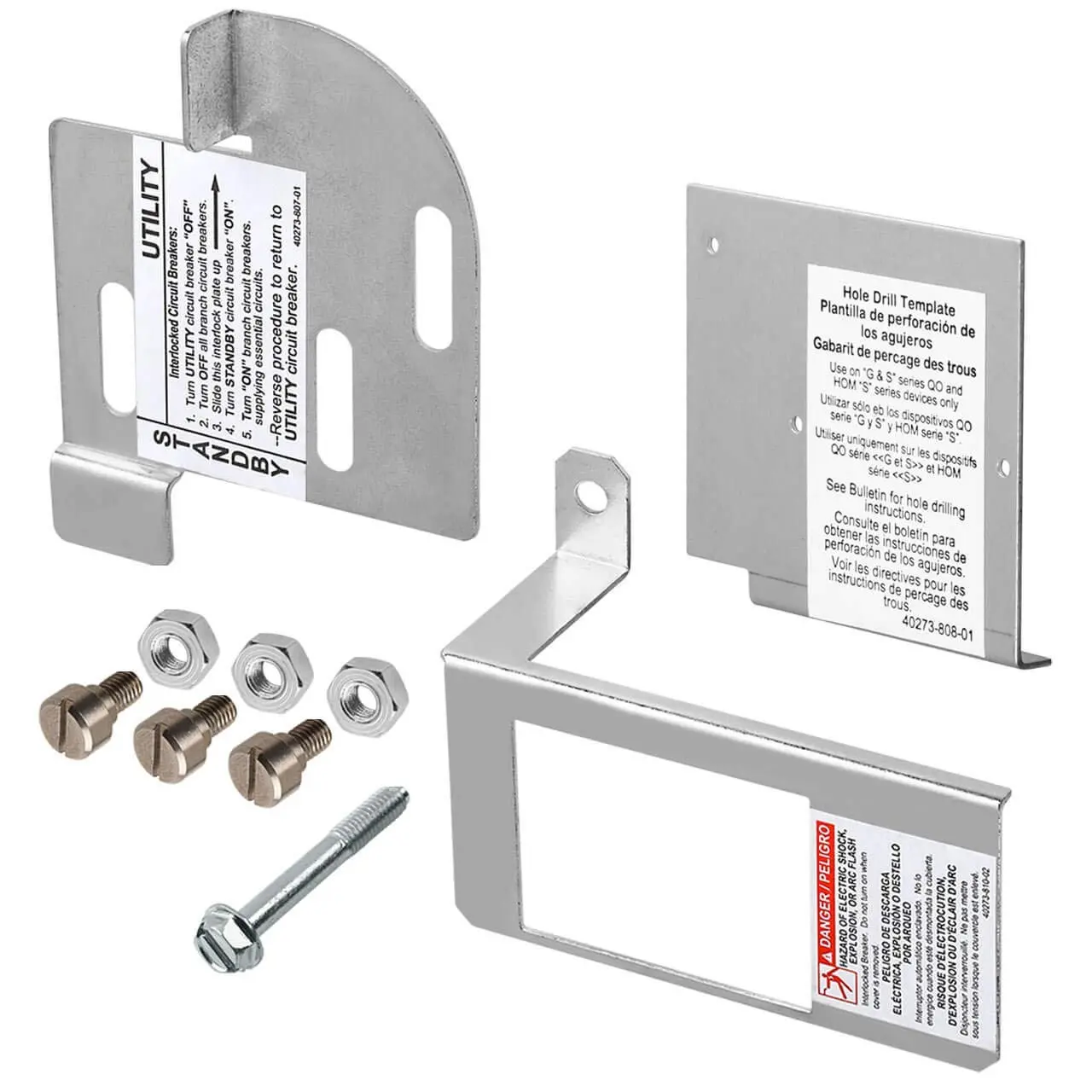 Generator Interlock Kit for Homeline Cover, QOM2 Frame Size Main Breaker, 150A-225A Load Centers, Indoor Use