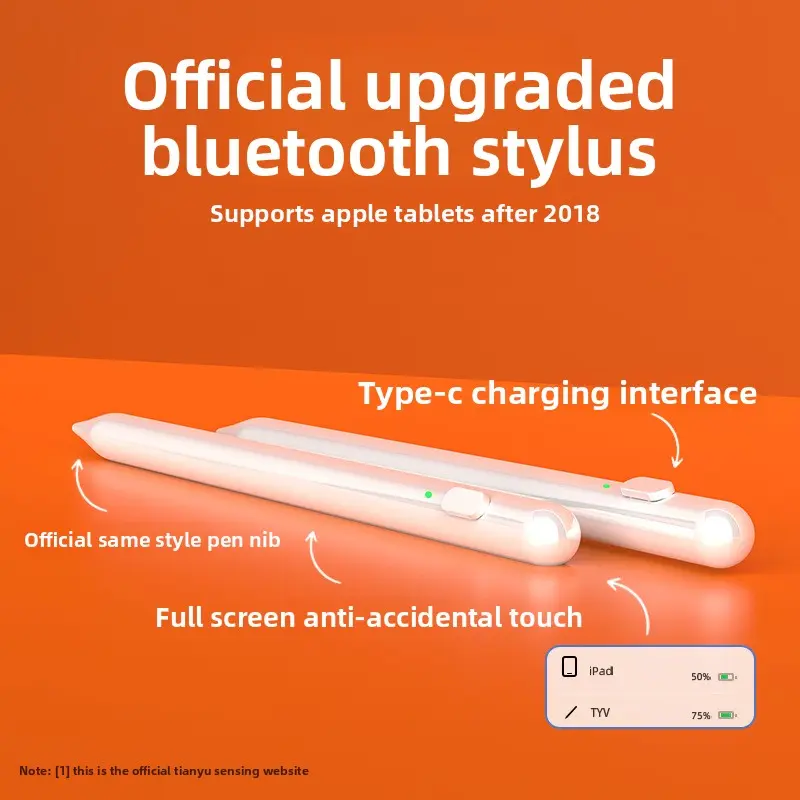 Bluetooth Stylus Pen for iPad, Rechargeable Digital Pencil Compatible with iPad Pro Air Mini, Palm Rejection & Tilt Sensitivity Touch Screen Pen for Drawing Writing Notes