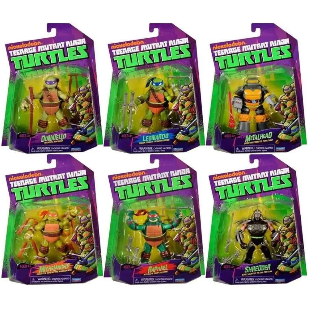 4.5Inches Ninja Turtles 2012 Animated Movable Model Reissue Leonardo Raphael Michaelangelo Donatello action figure Playmates Popular toys