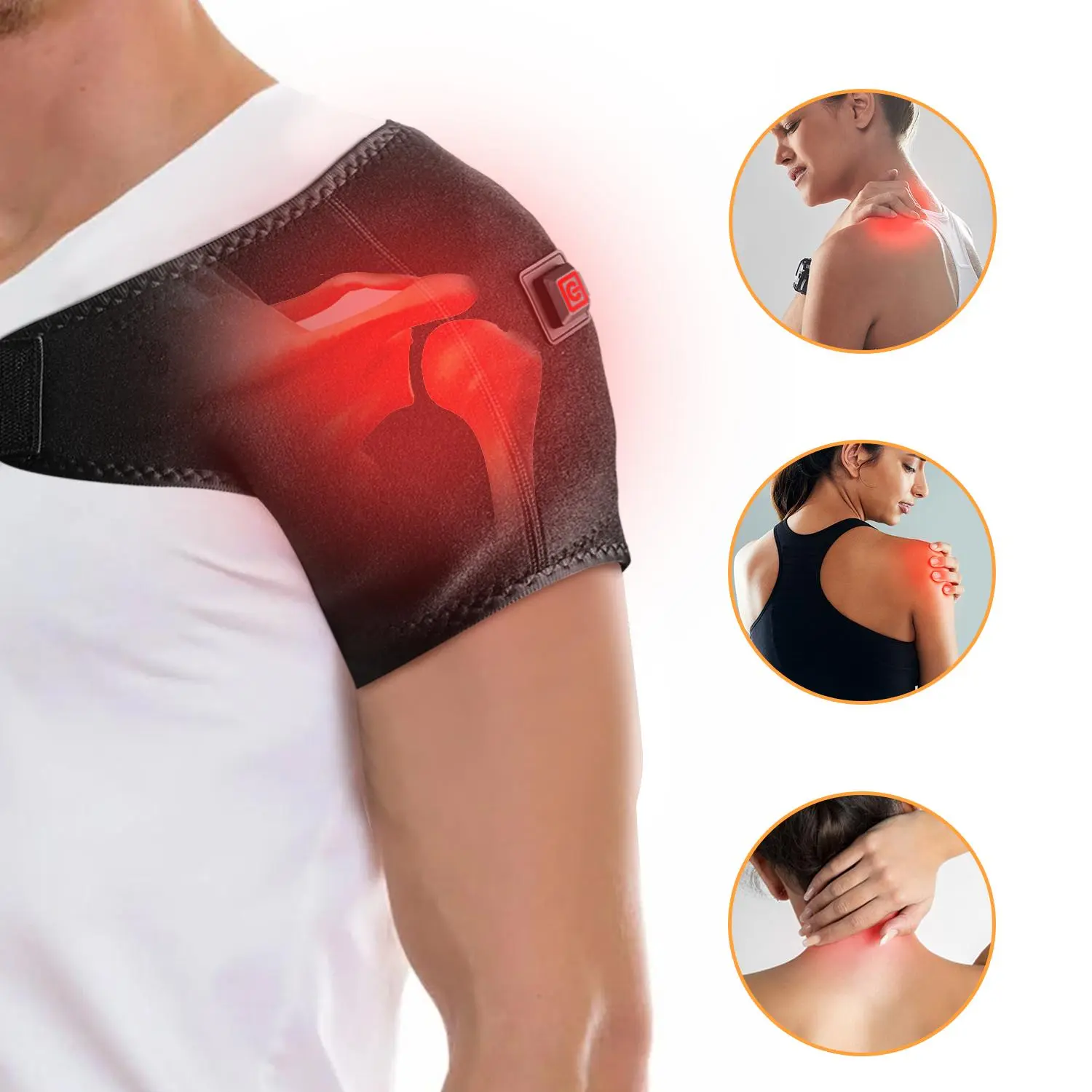 Adjustable Shoulder Support, Rotator Cuff Compression Sleeve, Fits Both Left and Right Arms, for Shoulder Pain Relief, Injury Recovery, and Sports Protection brace summervibes backtoschool
