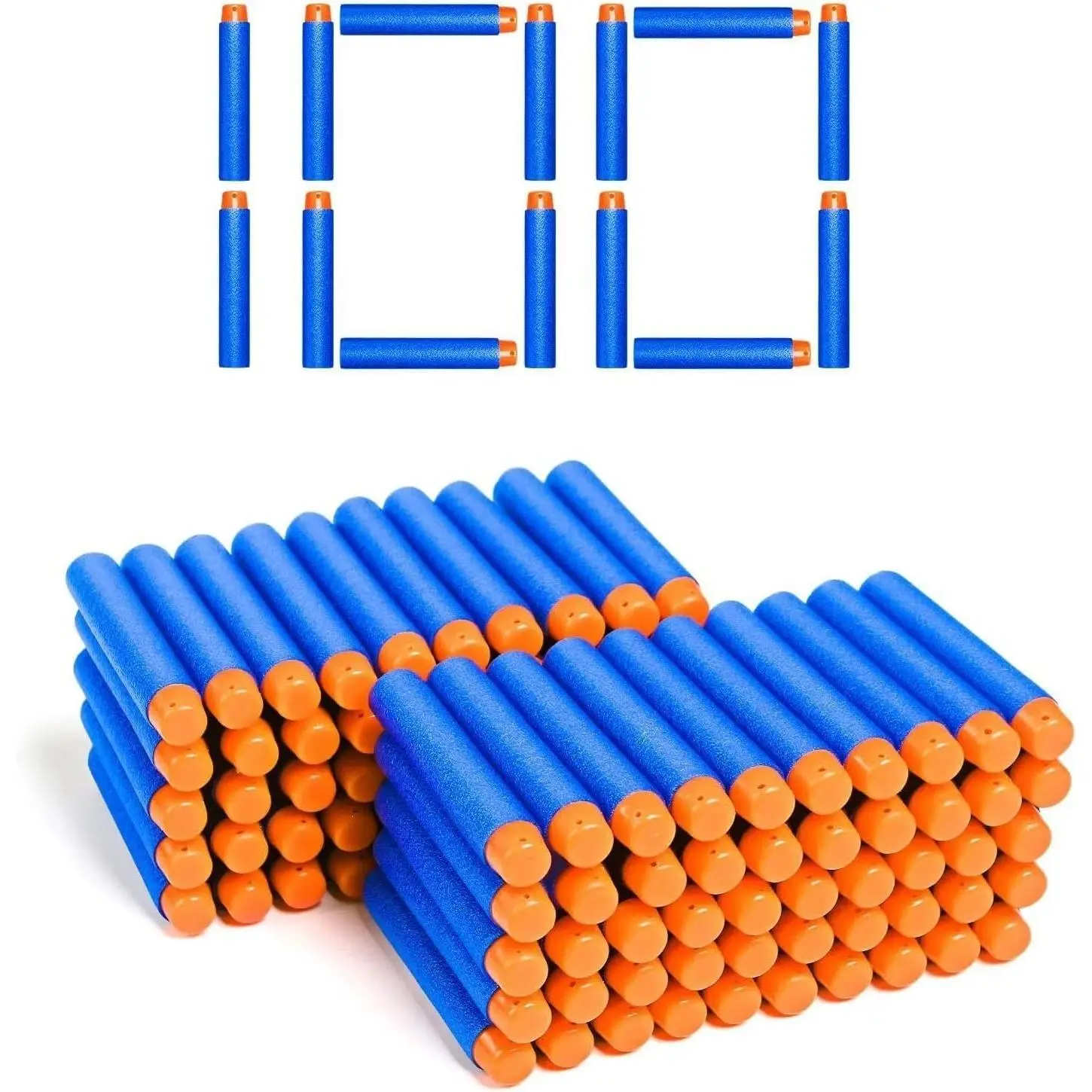 Nerf Strike Blaster Plastic Darts Compatible Set - Blue, Works with All Elite 2.0 Series Blasters