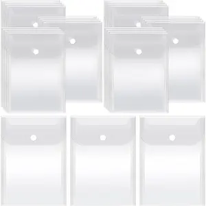 40 Pack Stamp and Die Storage Pockets, Reusable Small Plastic Envelopes Waterproof Sticker Organizer Receipt Holder Photo Storage Folders (5" x 7")(Gift)