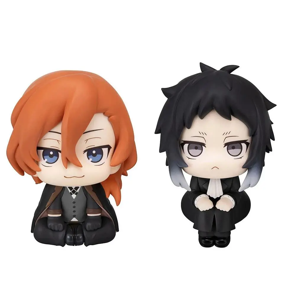 BSD Anime Figure Dazai Osamu Nakahara Chuuya Action figure kawaii Q edition Akutagawa Ryunosuke figure Model toy Collection Gift