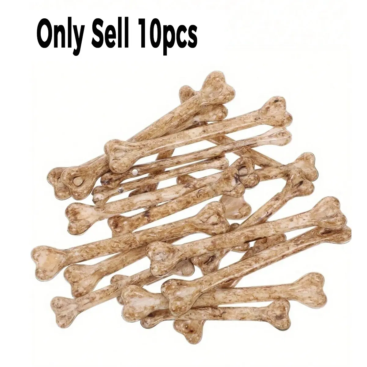 10pcs Mini Skull Bones, Realistic Plastic Fake Bones, Halloween Party Props, Cosplay Accessories, Artificial Skeleton Decorations, Enhance Spooky Setup