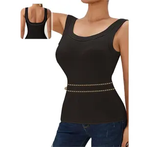 Traceless beauty vest for women with coaster outside, thin and slim sports suspender bottoming shirt inside