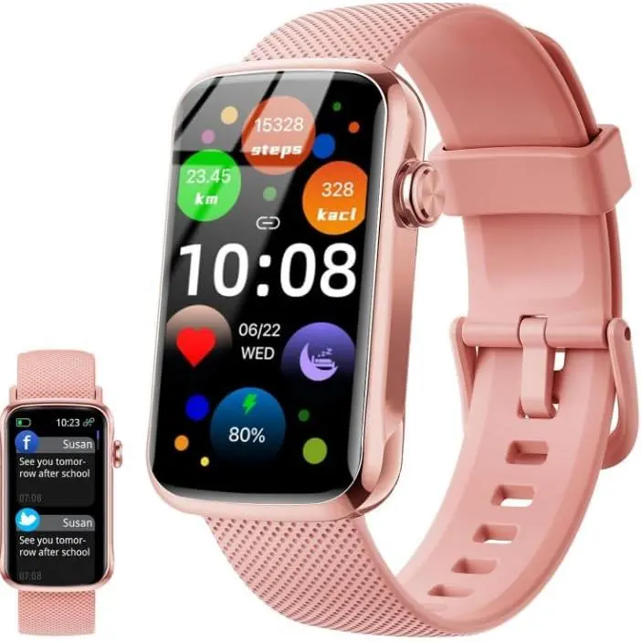 Smart Watch, Smartwatch for Men Women with 24 Sport Modes, IP68 Waterproof Fitness Tracker with 24/7 Heart Rate/Sleep/SpO2 Monitor, Step Tracker, Pedometer, Activity Tracker for Android iOS