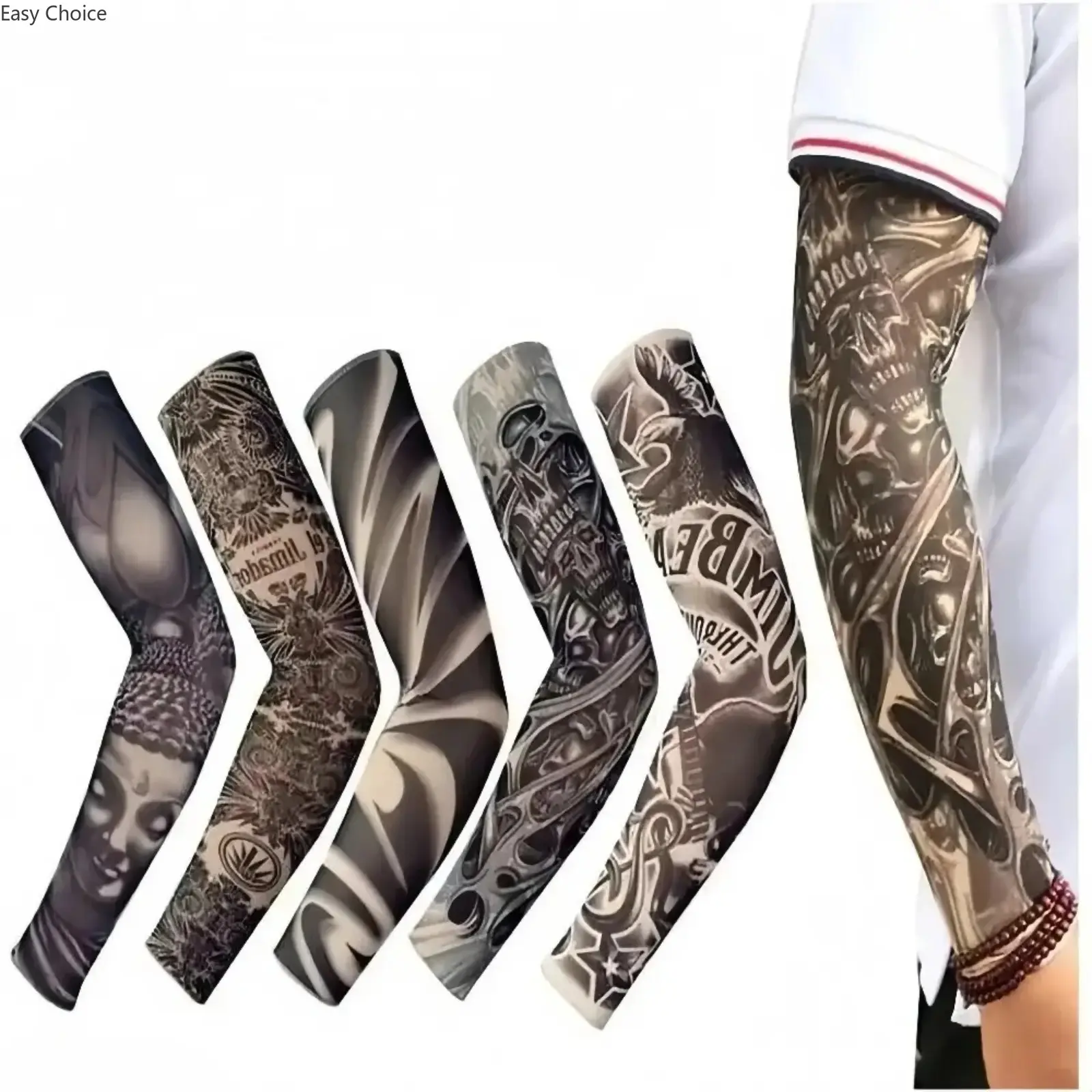 Unisex 6‑Pack Upper Arm Compression Sleeves, Breathable Cooling UV Sun‑Protection Arm Covers, Color‑Retention Pull‑On Style Sleeves, Flexible Accessory for Outdoor Enthusiasts, Daily Driving, Cycling & All‑Season Outdoor Activities