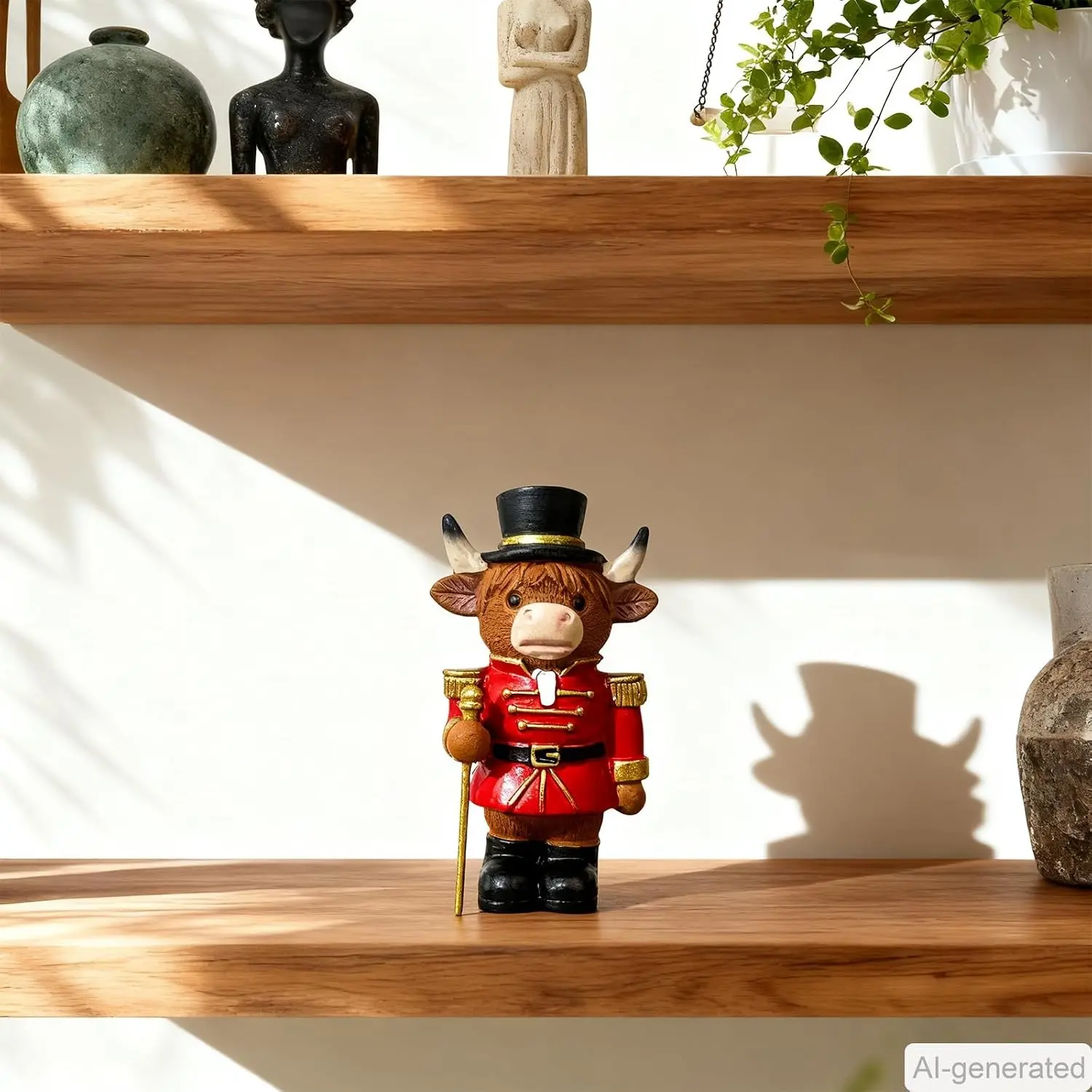 Christmas Nutcracker Soldier Resin Ornament, Tabletop Home Decor for Xmas Holiday Gift