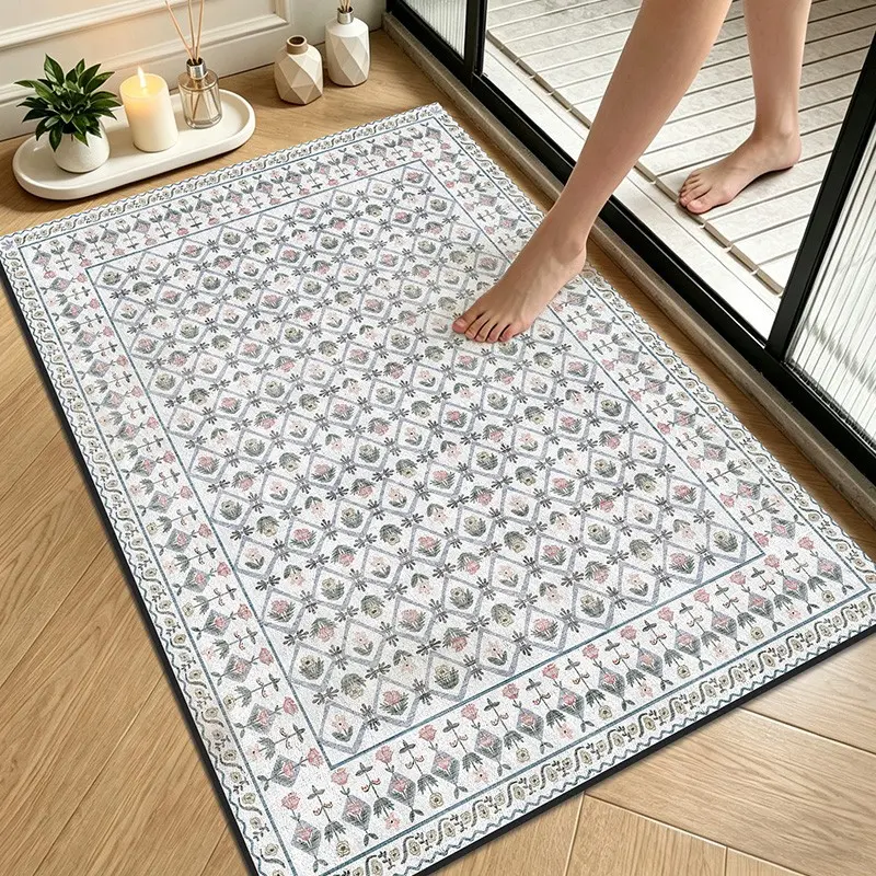 Bathroom Mat, Quick-Dry Waterproof Surface with Anti-Slip Bottom, Durable and Easy-to-Clean, Suitable for Bathrooms, Doormats and Bathroom Rugs, Bathroom Drying Doormat, Bathroom Floor Mat