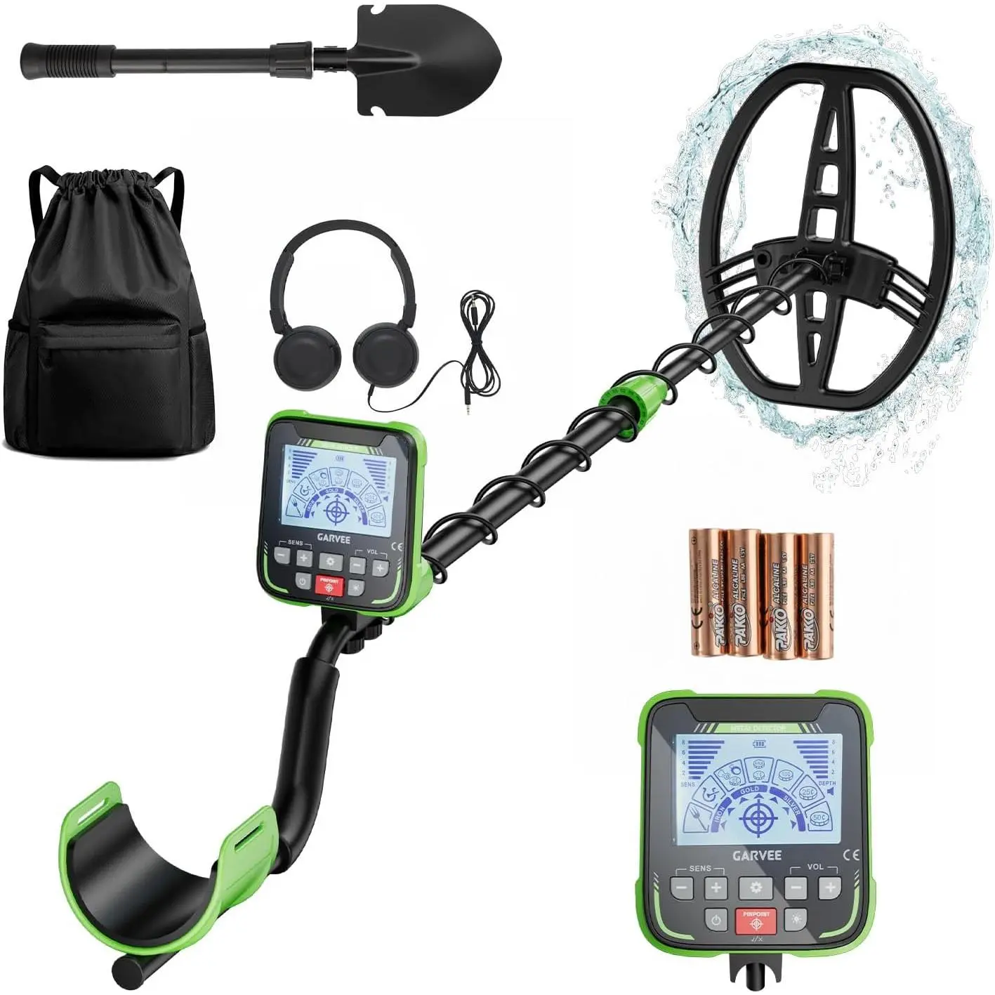 Professional Metal Detector for Adults, High-Accuracy Waterproof Treasure Finder with 11" Coil & LCD Display for Beach Use, Metal Detectors Suitable for Kids’ Camping Activities, Metal Detector Metal Detectors