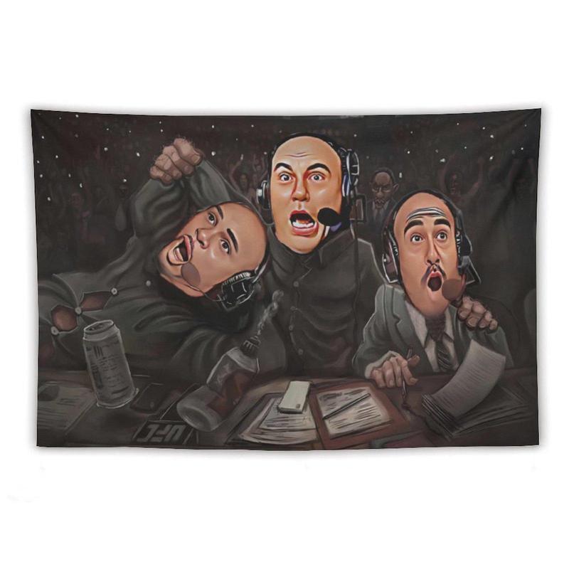 UFC Announcer Crew Joe Rogan Reaction Banner Flag Wall Tapestry - 60x51in Strong Bright Colors Full Print Indoor & Outdoors Home Decor, Hand Wash Safe Bar Room Supplies for Students, Outdoor, Multi-Size