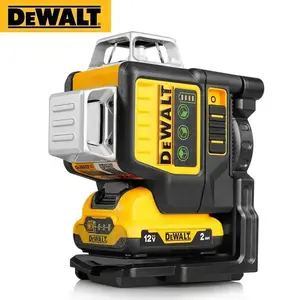 Dewalt DW089LG 12 Lines 3 Sides 360 Degree Vertical 12V Lithium Battery Laser Level Green Meter for Outdoor Leveling