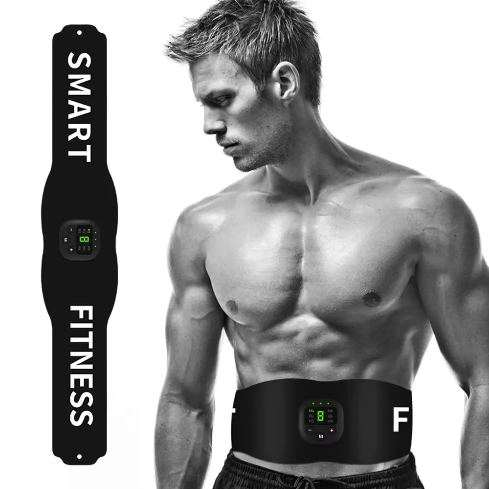 EMS Electric Muscle Stimulator Abdominal Trainer, 6 Modes Slimming Belt Vibractor, Sports Equipment, Abdominal Massager