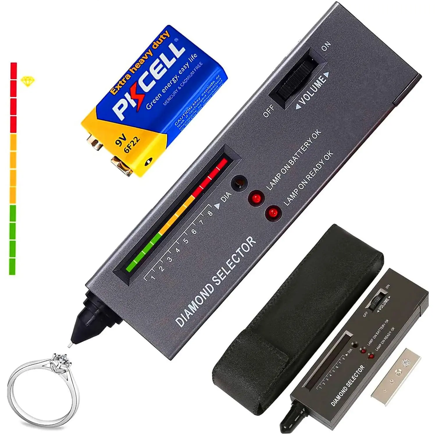 High Accuracy  Tester Pen,Professional   Tester, Selector for Novice and Expert, Thermal Conductivity Meter-9V  Included( Tester)